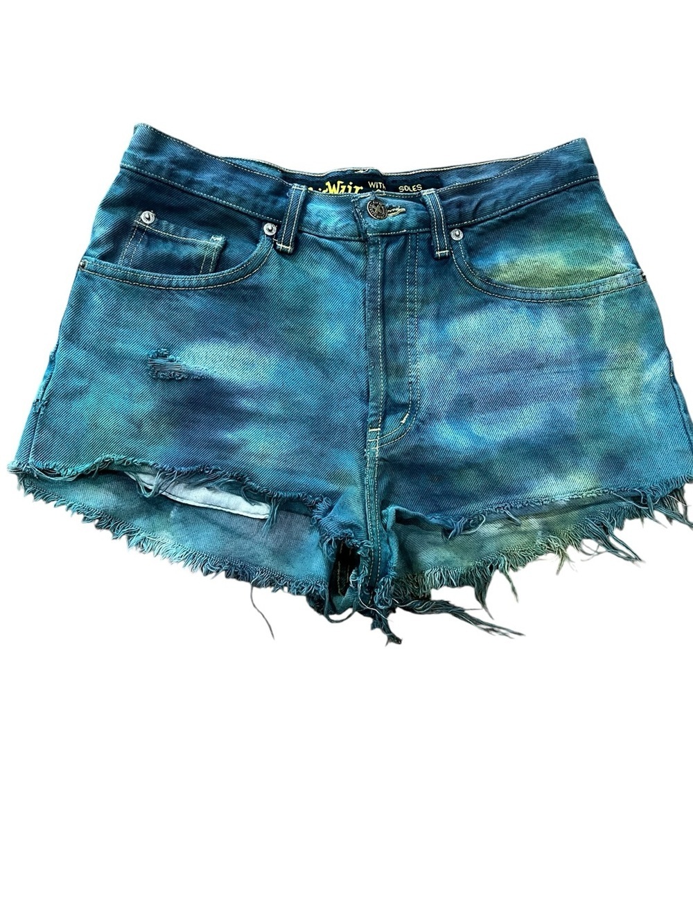 Dr Martens Airwair women’s bootie shredded shorts vintage 80’s/90’s grunge